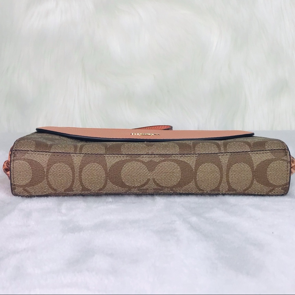 Coach Flap Over Signature Clutch - Picture 5 of 8